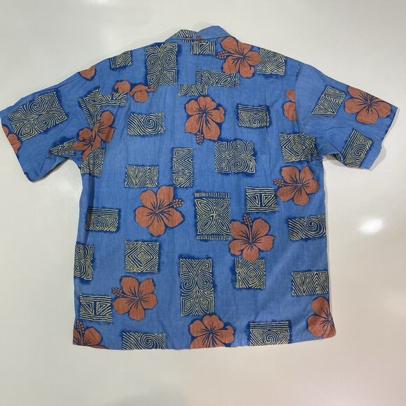 Kahala Men's Floral Button-Up Shirt Blue Pink Size 2XL XXL Handcrafted Hawaiian - Picture 7 of 7